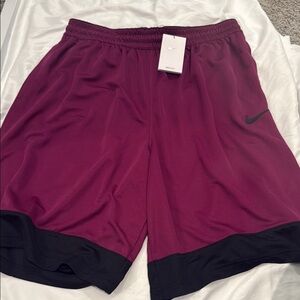 NWT Nike Men's Burgundy and Black Athletic Shorts size men’s XXL